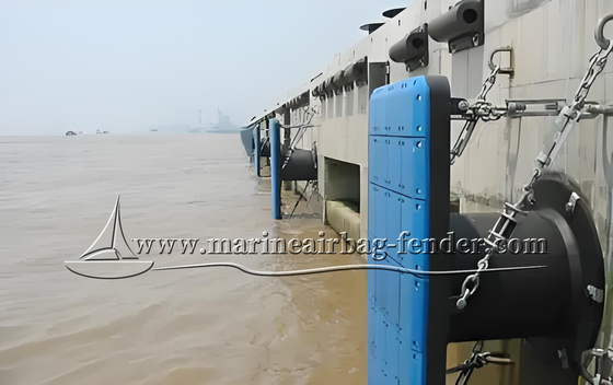 Đường chắn cao su bến tàu biển bền được tùy chỉnh với chuỗi thép không gỉ