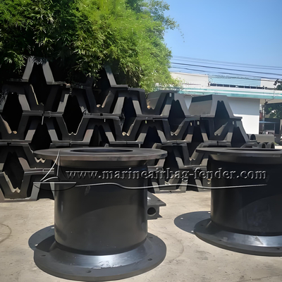 Đường chắn cao su bến tàu biển bền được tùy chỉnh với chuỗi thép không gỉ