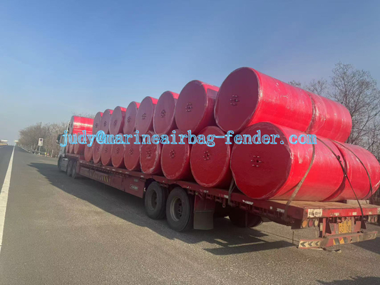 Mật độ 30-120Kg/m3 EVA Foam Fender với lưới dây chuyền Lốp lốp và vật liệu ngoài polyurea